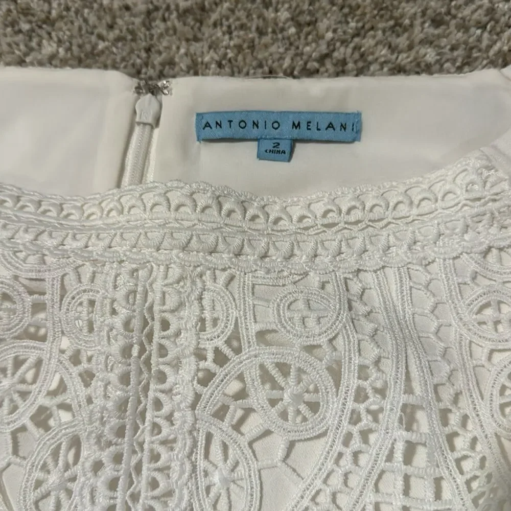 Antonio Melani Wide Leg Lace Jumpsuit | Size 2 | White
